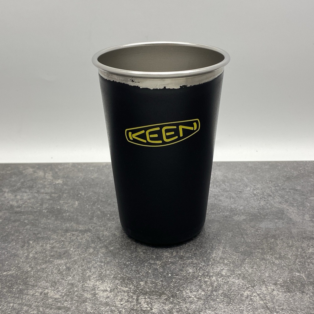 KEEN Logo Klean Kanteen 16oz Steel Pint Black Stainless Steel Cup Camping Travel
